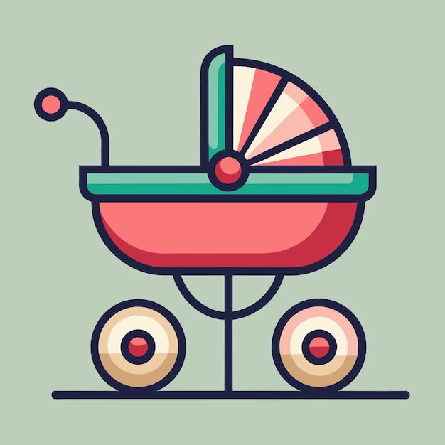 Ilustración vectorial del cochecito