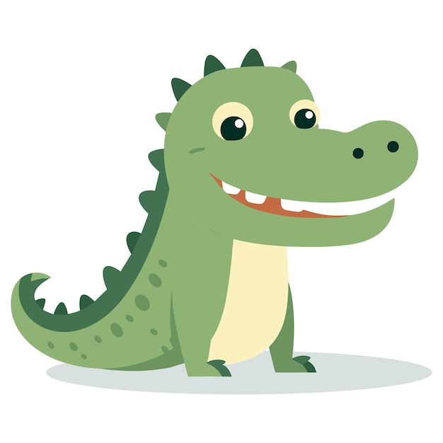 Ilustración vectorial de un cocodrilo de dibujos animados