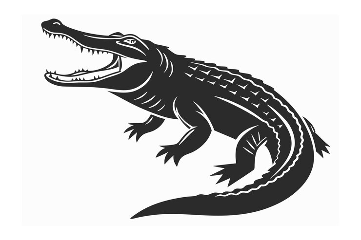 Vector ilustración vectorial de cocodrilo