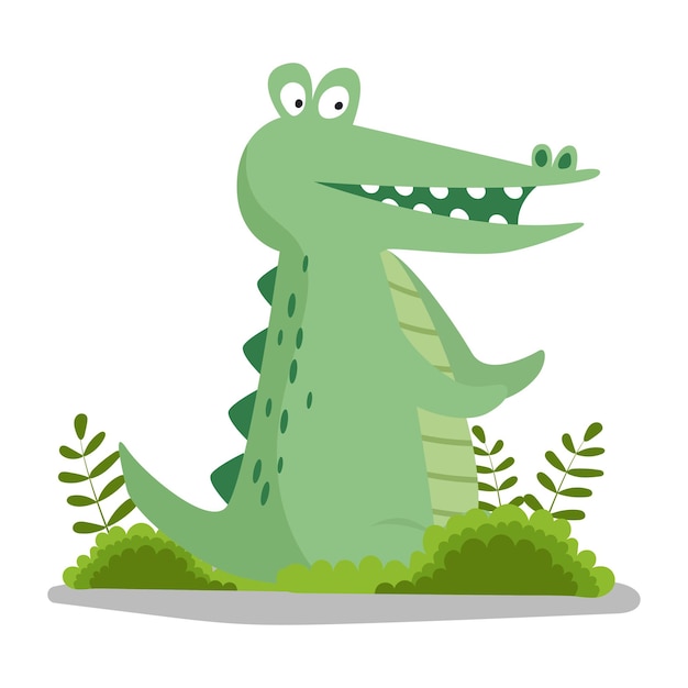 Ilustración vectorial de cocodrilo