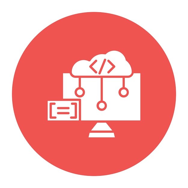 Ilustración vectorial de codificación de nubes