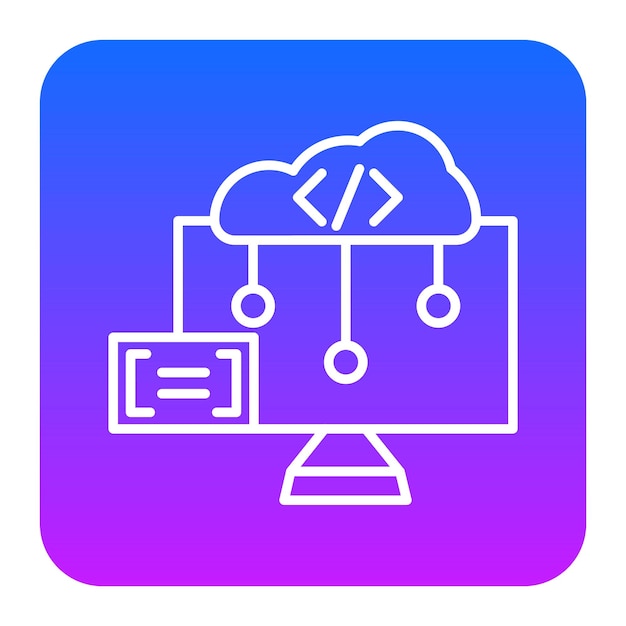 Ilustración vectorial de codificación de nubes