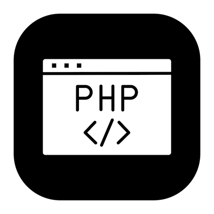 Vector ilustración vectorial de codificación de php