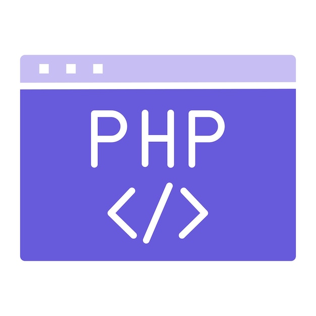 Ilustración vectorial de codificación de PHP