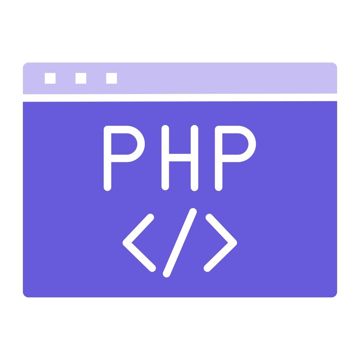 Vector ilustración vectorial de codificación de php