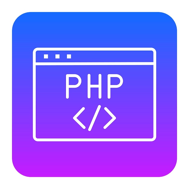 Ilustración vectorial de codificación de PHP