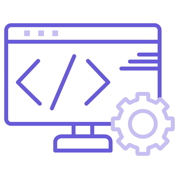 Ilustración vectorial de codificación web