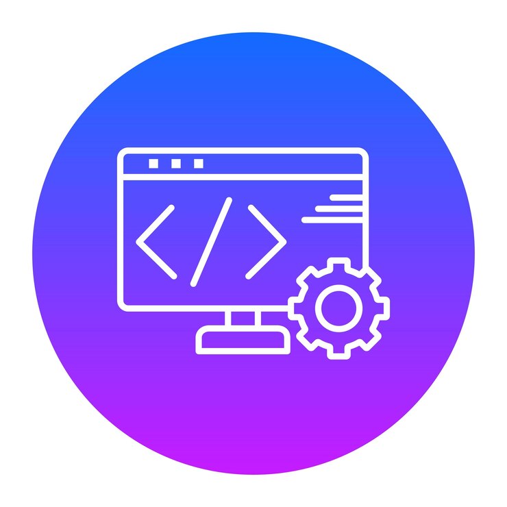Vector ilustración vectorial de codificación web