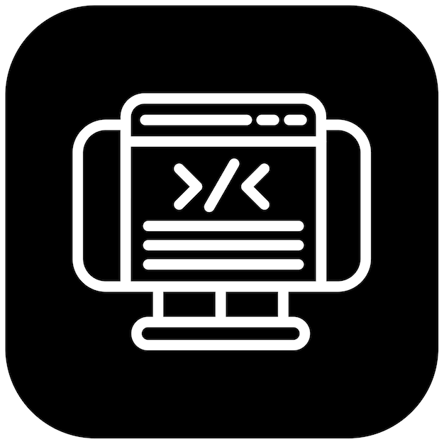 Ilustración vectorial de codificación web
