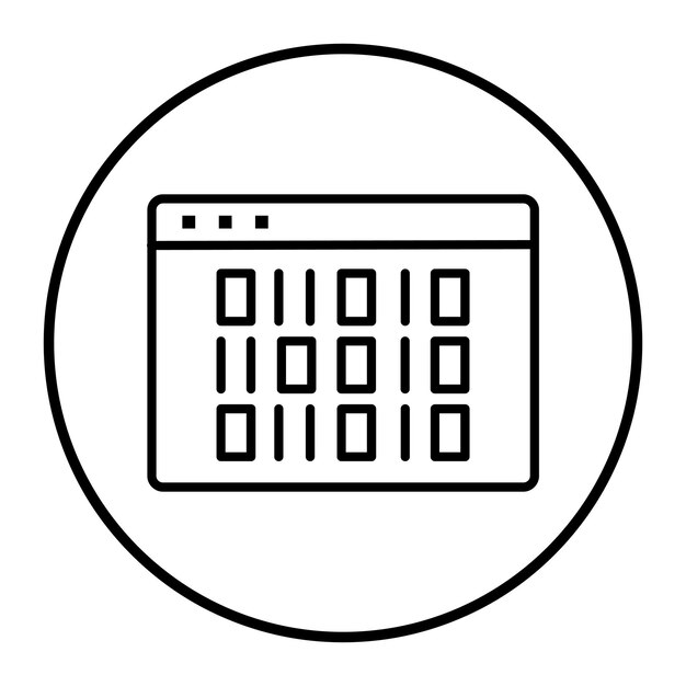 Ilustración vectorial de código binario