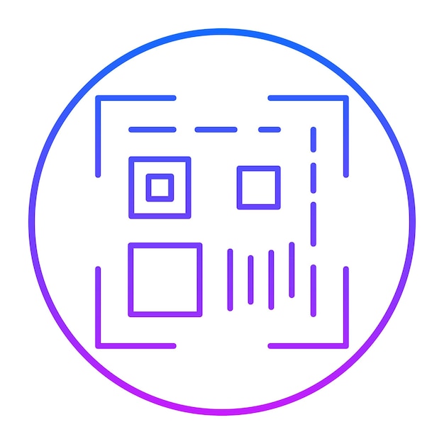 Ilustración vectorial del código QR