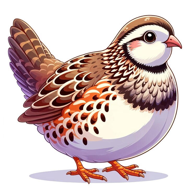 Vector ilustración vectorial de las codornices de dibujos animados