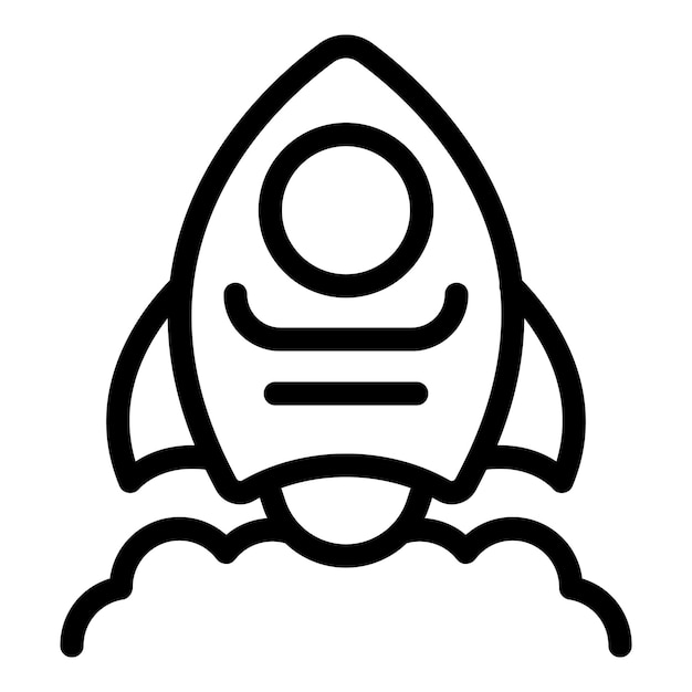 Ilustración vectorial de un cohete espacial