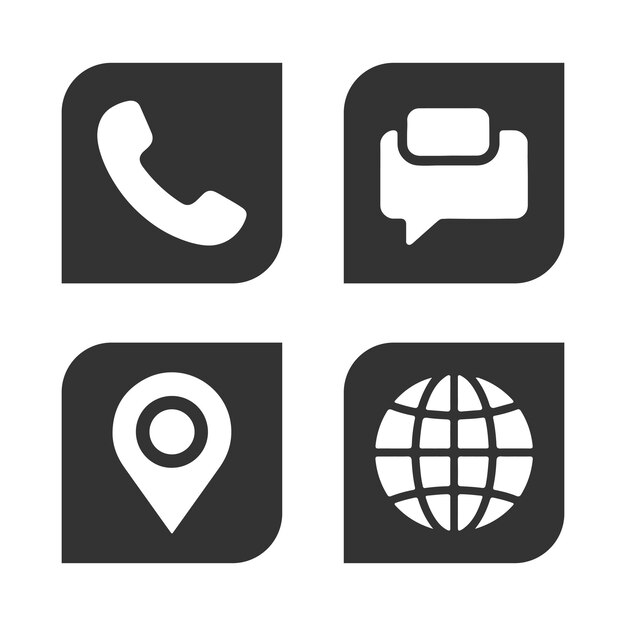 Ilustración vectorial de la colección de iconos de contacto