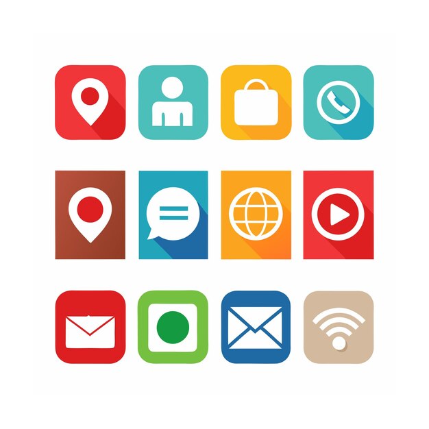 Ilustración vectorial de la colección de iconos de contacto