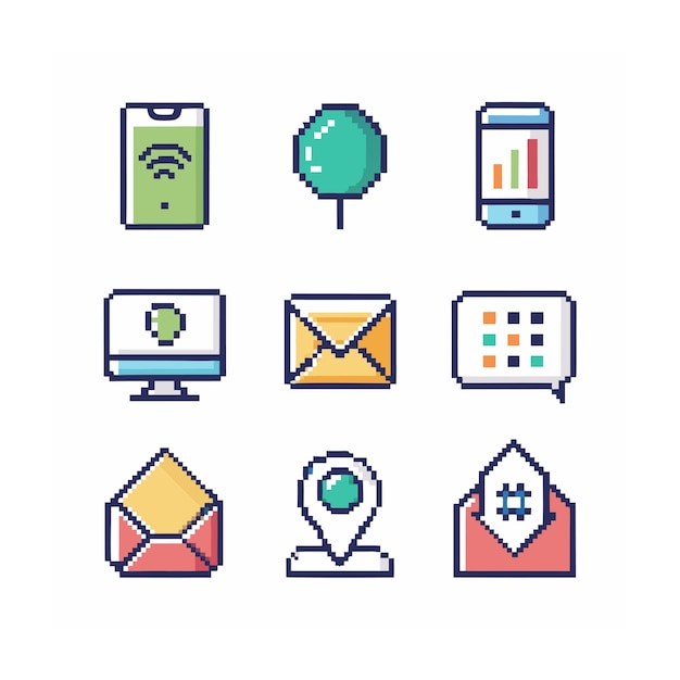 Ilustración vectorial de la colección de iconos de contacto