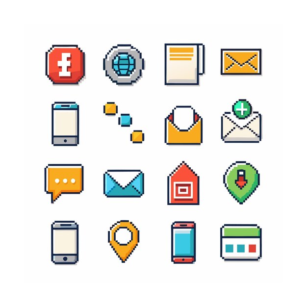 Ilustración vectorial de la colección de iconos de contacto