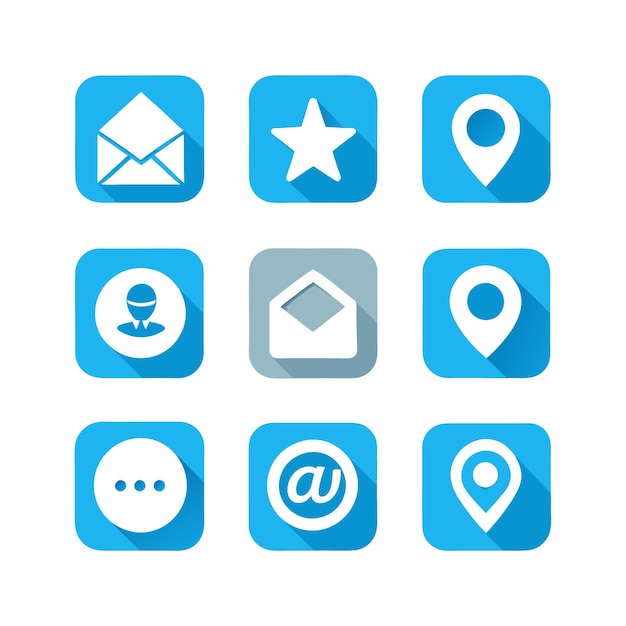 Ilustración vectorial de la colección de iconos de contacto