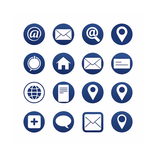 Ilustración vectorial de la colección de iconos de contacto