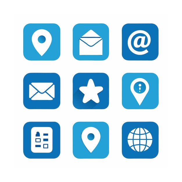 Ilustración vectorial de la colección de iconos de contacto