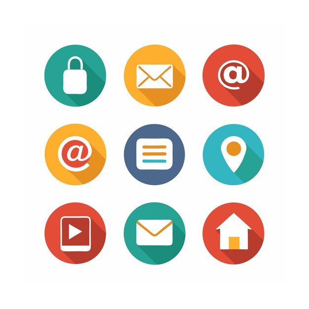 Ilustración vectorial de la colección de iconos de contacto