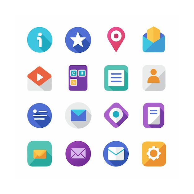 Ilustración vectorial de la colección de iconos de contacto