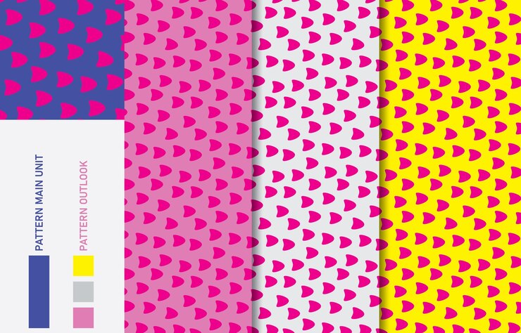 Vector ilustración vectorial de la colección de patrones de telas textiles sin costuras coloridas