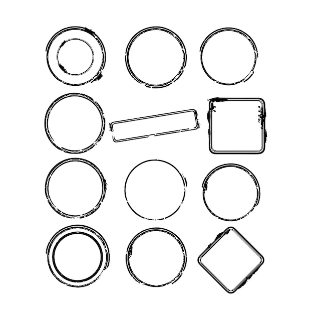 Ilustración vectorial de la colección de sellos