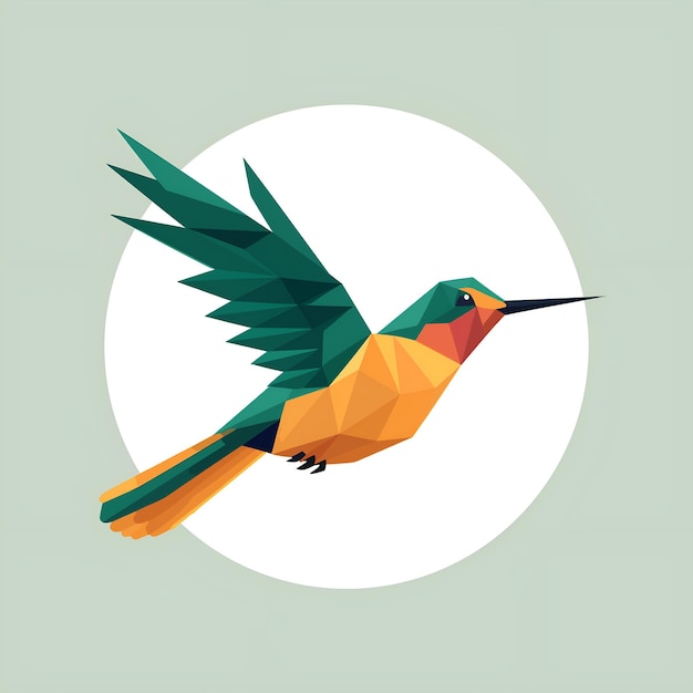 Ilustración vectorial del colibrí