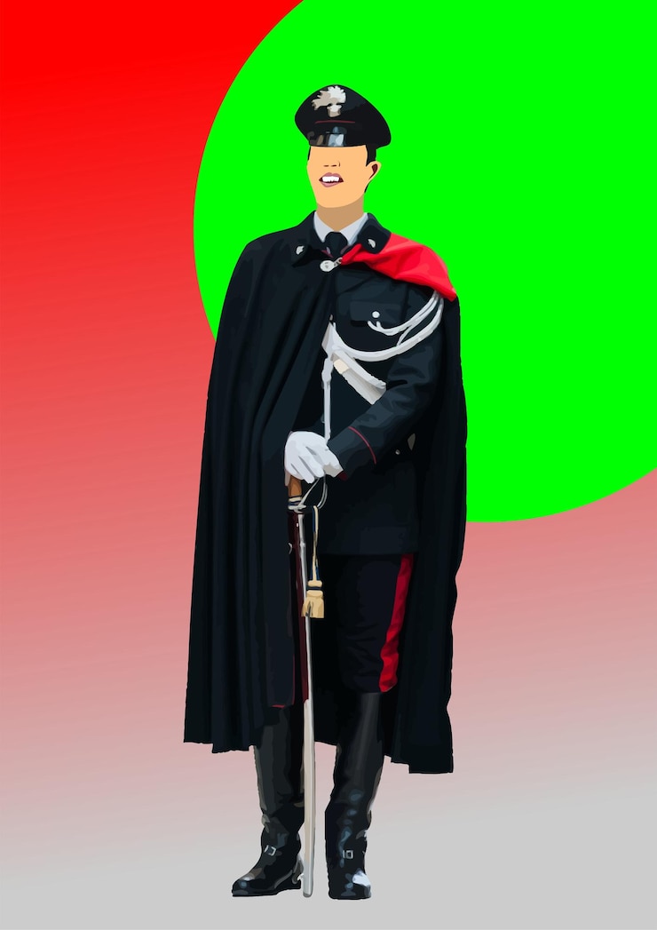 Vector ilustración vectorial en color 3d de la guardia italiana