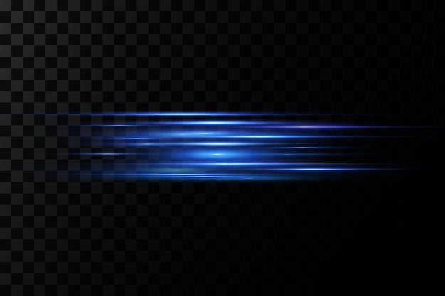 Ilustración vectorial de un color azul Efecto de luz Hazes láser abstractos de luz Rayos de neón caóticos
