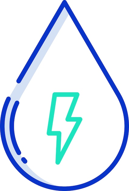 Ilustración vectorial de color del contorno del agua