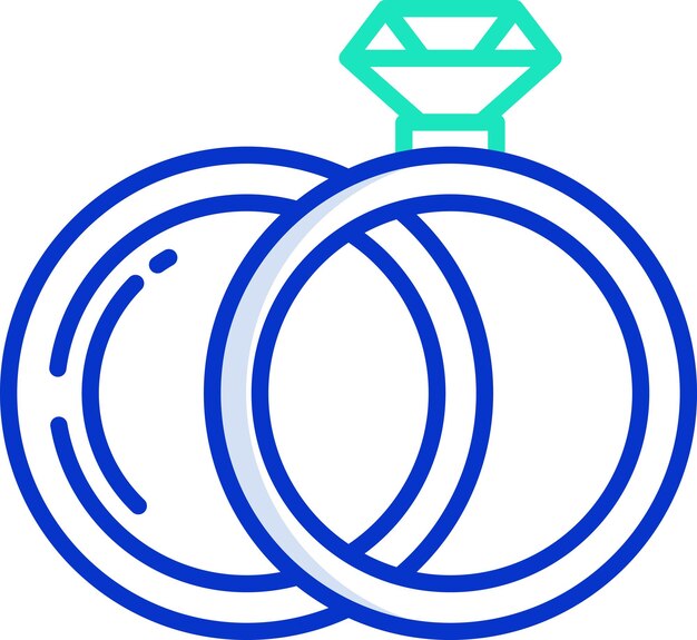 Ilustración vectorial de color del contorno del anillo