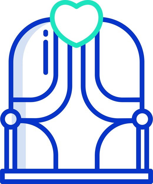 Ilustración vectorial de color del contorno del arco
