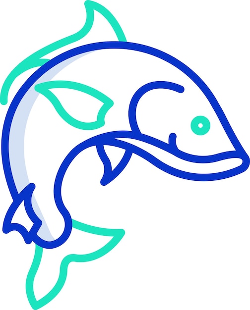 Ilustración vectorial de color del contorno de arenque