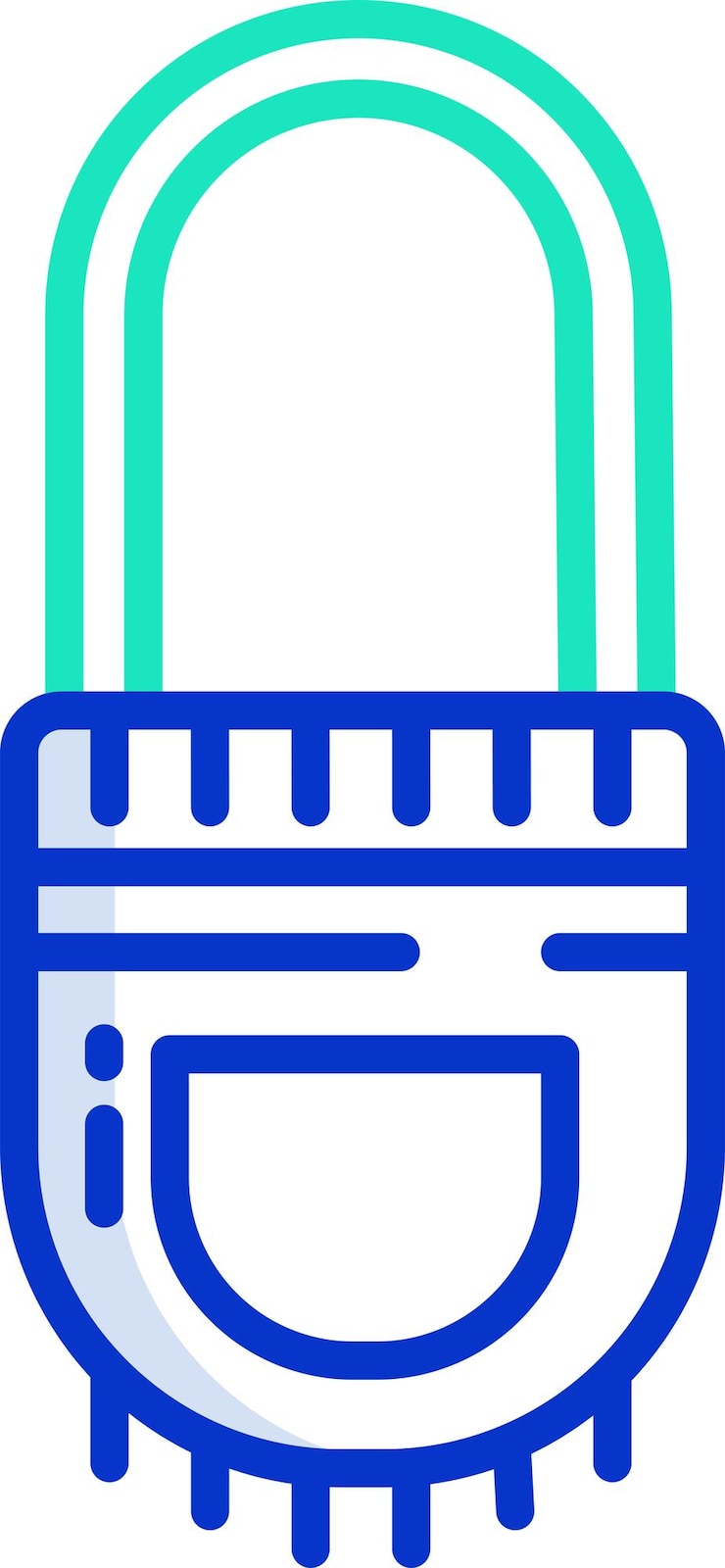 Vector ilustración vectorial en color del contorno de bitcoin