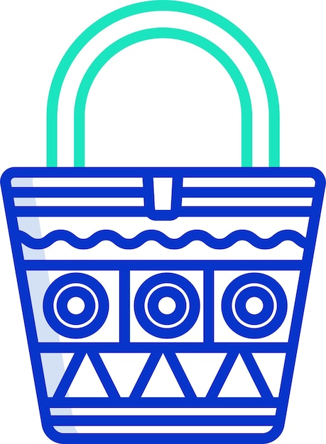Ilustración vectorial de color del contorno de la bolsa