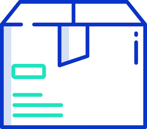 Ilustración vectorial de color del contorno de Boxsolid