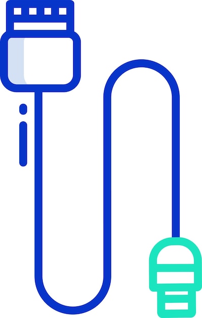 Ilustración vectorial en color del contorno del cable