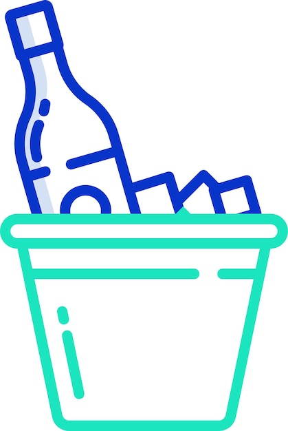 Ilustración vectorial en color del contorno de la caja de cerveza