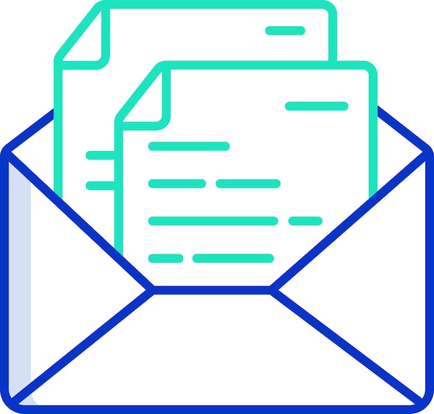Ilustración vectorial en color del contorno de la caja de correos
