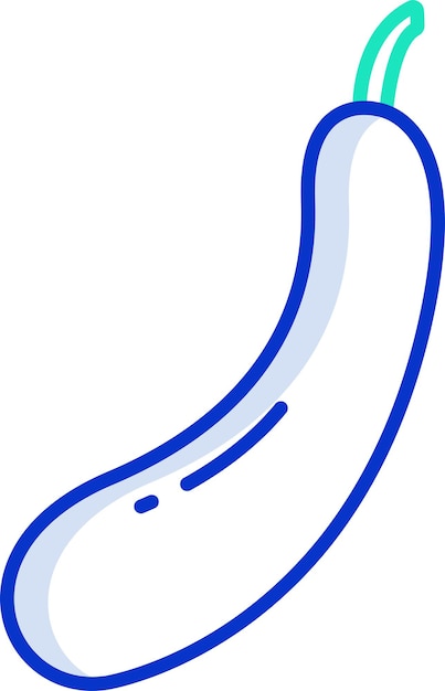 Ilustración vectorial de color del contorno de la calabaza de botella