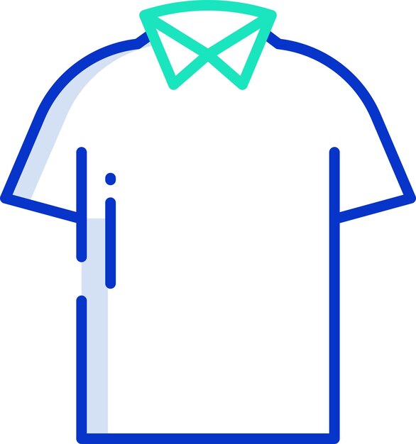Ilustración vectorial de color del contorno de la camisa