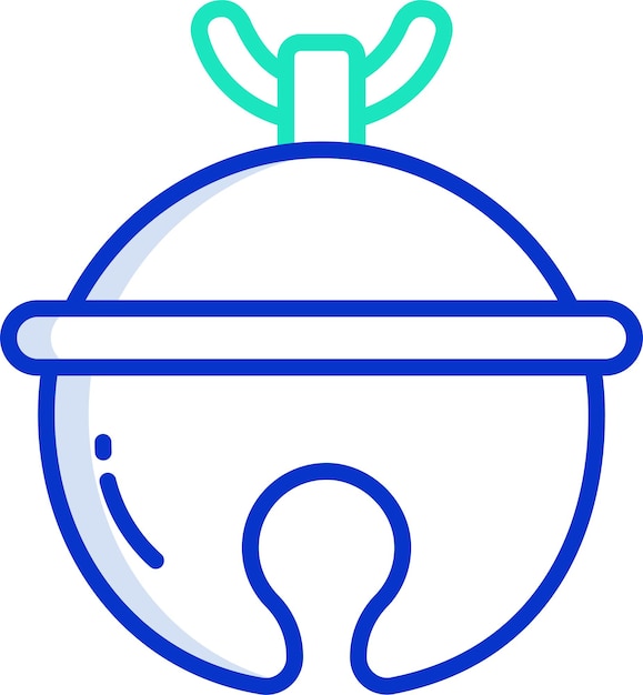 Ilustración vectorial de color del contorno de la campana de accesorios