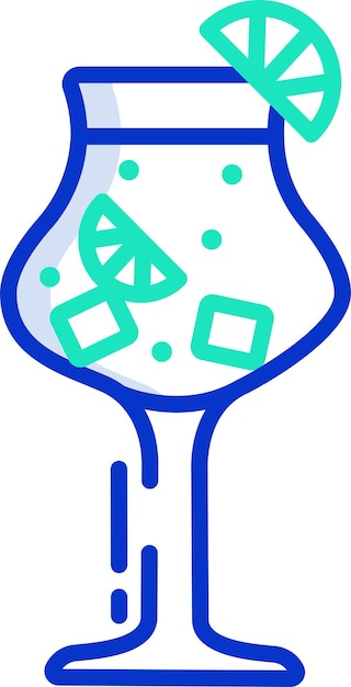 Ilustración vectorial de color del contorno del candelabro