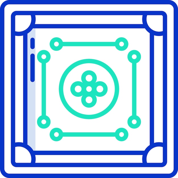 Ilustración vectorial de color del contorno de Carrom