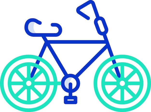 Ilustración vectorial de color del contorno de ciclosolido