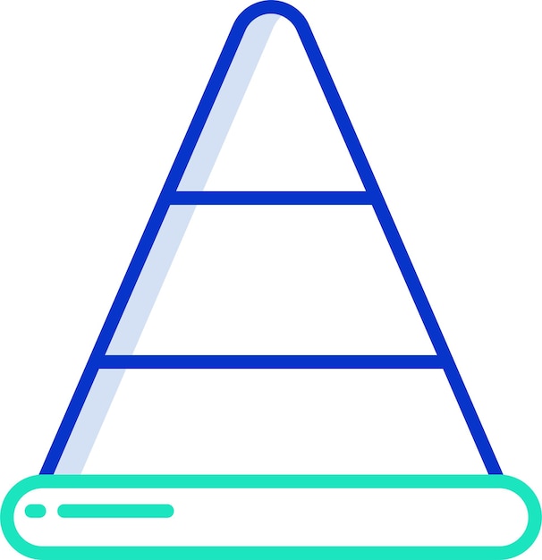 Ilustración vectorial en color del contorno de Conesolid de tráfico