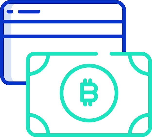 Ilustración vectorial en color del contorno de CryptoCardssolid