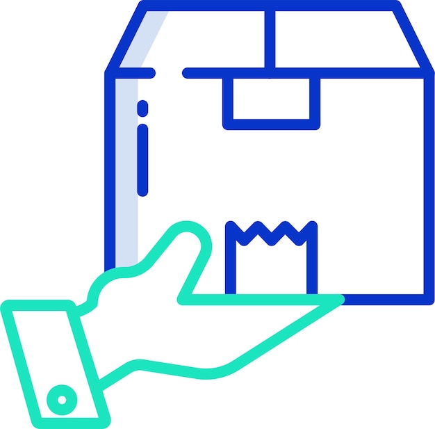 Ilustración vectorial de color del contorno de Deliverysolid